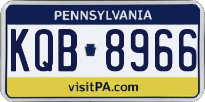 PA license plate KQB8966