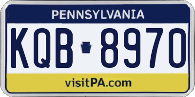 PA license plate KQB8970
