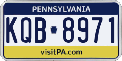 PA license plate KQB8971