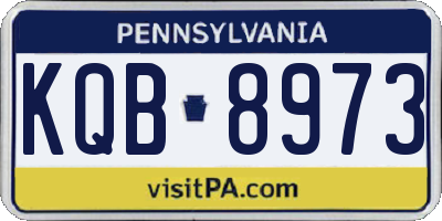 PA license plate KQB8973