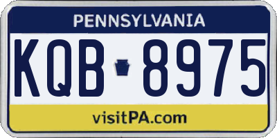 PA license plate KQB8975