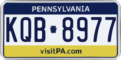 PA license plate KQB8977
