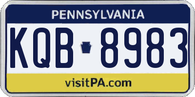 PA license plate KQB8983