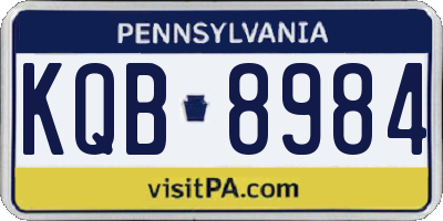PA license plate KQB8984