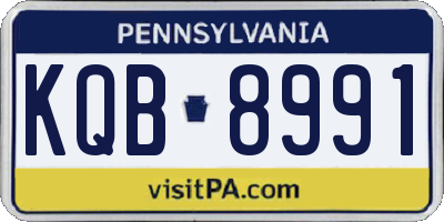 PA license plate KQB8991