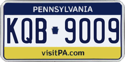 PA license plate KQB9009