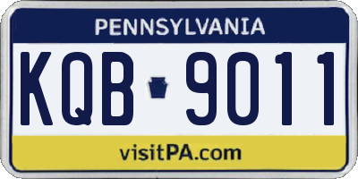 PA license plate KQB9011