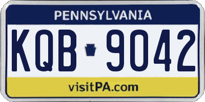 PA license plate KQB9042