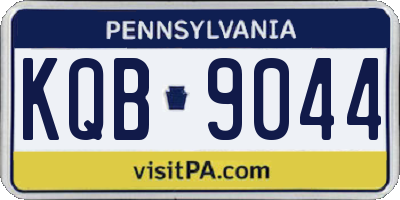 PA license plate KQB9044