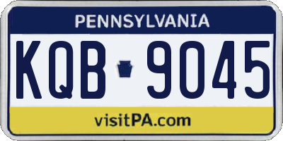 PA license plate KQB9045
