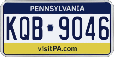 PA license plate KQB9046