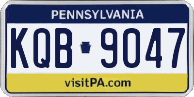 PA license plate KQB9047