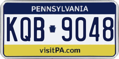 PA license plate KQB9048
