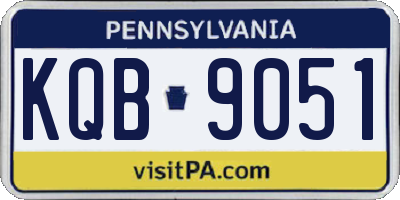 PA license plate KQB9051
