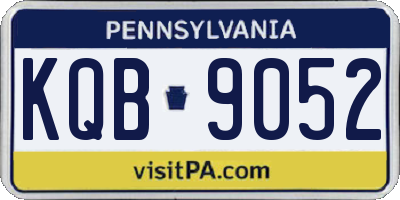 PA license plate KQB9052
