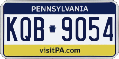PA license plate KQB9054