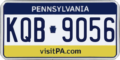PA license plate KQB9056