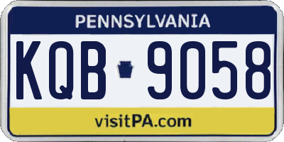PA license plate KQB9058