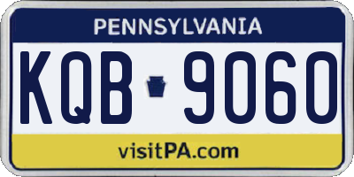 PA license plate KQB9060