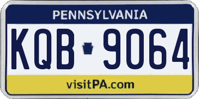 PA license plate KQB9064