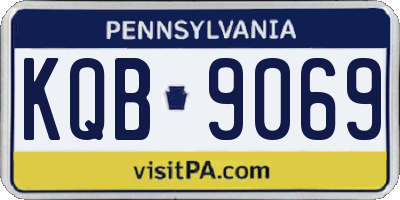 PA license plate KQB9069