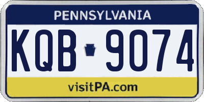 PA license plate KQB9074