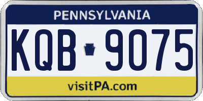 PA license plate KQB9075