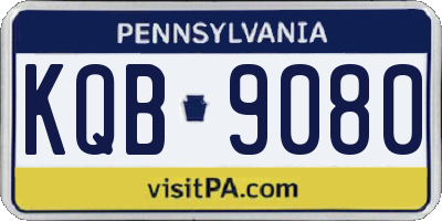 PA license plate KQB9080