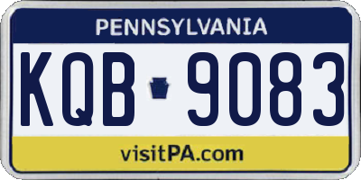 PA license plate KQB9083