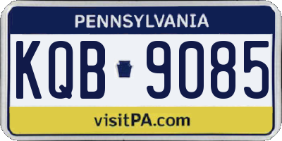 PA license plate KQB9085