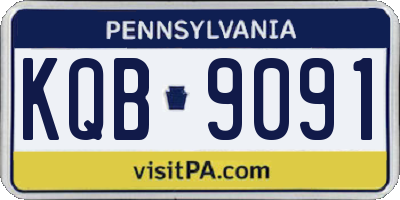 PA license plate KQB9091