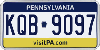 PA license plate KQB9097