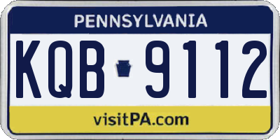PA license plate KQB9112