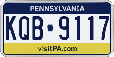PA license plate KQB9117