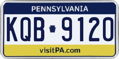 PA license plate KQB9120