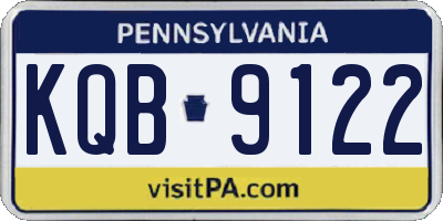 PA license plate KQB9122
