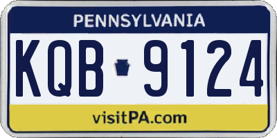 PA license plate KQB9124