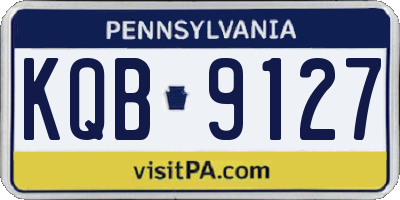 PA license plate KQB9127