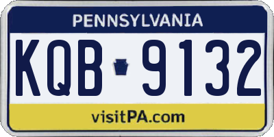 PA license plate KQB9132