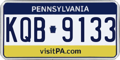 PA license plate KQB9133