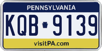 PA license plate KQB9139