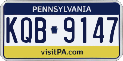 PA license plate KQB9147