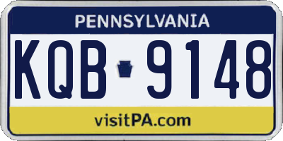 PA license plate KQB9148