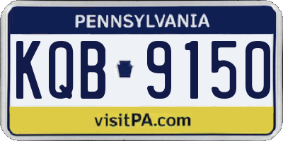PA license plate KQB9150