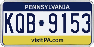 PA license plate KQB9153