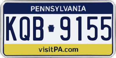 PA license plate KQB9155