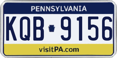 PA license plate KQB9156
