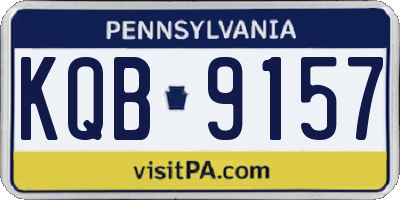 PA license plate KQB9157
