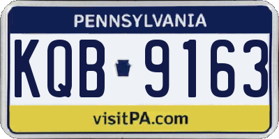 PA license plate KQB9163