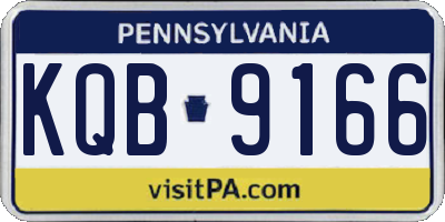 PA license plate KQB9166